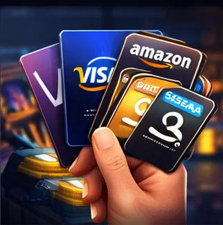 Quick nav illustration: gift card redemption and delivery